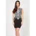 Tfnc Bea Aztec Black Bodycon Dress