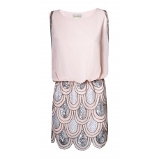 Lace & Beads Sharon Angela Pink Embellished Dress