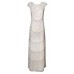 Lace & Beads Teardrop Nude Maxi Dress