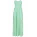 Tfnc Elida Green Chiffon Maxi Dress