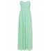 Tfnc Elida Green Chiffon Maxi Dress