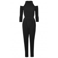 Walg Cut Out Black Jumpsuit
