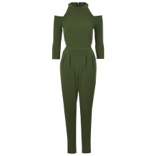Walg Cut Out Green Jumpsuit
