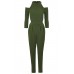 Walg Cut Out Green Jumpsuit