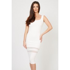 Tfnc Twiny White Midi Dress