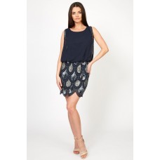Lace & Beads Sharon Angela Navy Embellished Dress