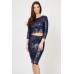 Tfnc Scallop Sequin Navy Top