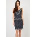 Lace & Beads Soft Navy Embellished Dress