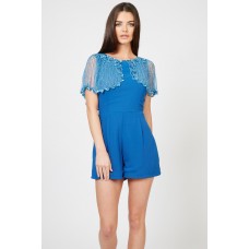 Lace & Beads Jodie Teal Playsuit