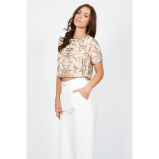 Lace & Beads Beatle Pink Top