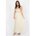 Lace & Beads Melissa Cream Maxi Dress