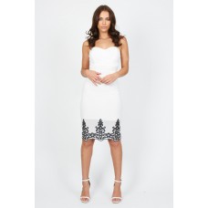 Tfnc Lila White Midi Dress