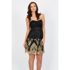 Tfnc Lila Black Bandeau Dress