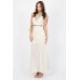 Lace & Beads Rubin Beige Maxi Dress