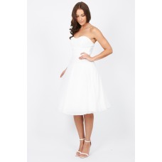 Tfnc Debutante White Midi Dress