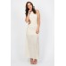 Tfnc Sofia Nude Sequin Maxi Dress
