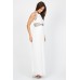 Tfnc Malaga White Maxi Embellished Cut Out Dress