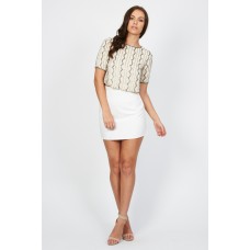 Lace & Beads Colorado Beige Top