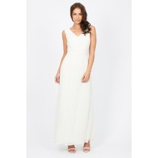 Lace & Beads Natalia Cream Maxi Dress