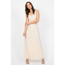 Lace & Beads Natalia Pink Maxi Dress