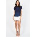 Lace & Beads Sammie Navy Top