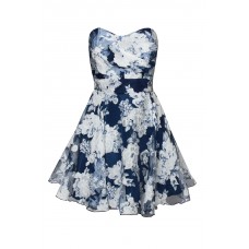 Tfnc Tibi Blue Floral Bandeau Dress