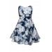 Tfnc Tibi Blue Floral Bandeau Dress