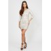 Tfnc Paris Geometric White Sequin Dress