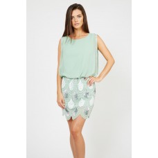 Lace & Beads Sharon Angela Green Embellished Dress