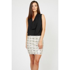 Tfnc Paris Geometric Sequin Skirt