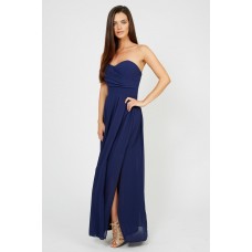 Tfnc Elida Navy Chiffon Maxi Dress