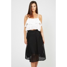 Tfnc Cat White Crop Top