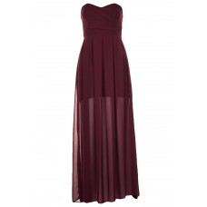 Tfnc Elida Berry Chiffon Maxi Dress