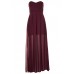 Tfnc Elida Berry Chiffon Maxi Dress