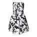 Tfnc Tibi Black Floral Bandeau Dress