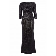 Tfnc Luna Black Sequin Maxi Dress