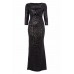 Tfnc Luna Black Sequin Maxi Dress