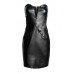 Tfnc Halo Pvc Black Mini Dress