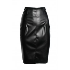 Tfnc Monaco Pvc Black Midi Skirt