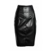 Tfnc Monaco Pvc Black Midi Skirt