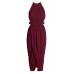 Tfnc Serene Cut Out Wine Dress