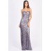 Tfnc Gaynor Gunmetal Sequin Maxi Dress