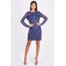 Lace & Beads Brooklyn Blue Embellished Dress