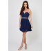 Tfnc Geri Navy Embellished Bandeau Dress