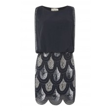 Lace & Beads Sharon Angela Grey Embellished Dress
