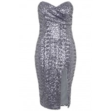 Tfnc Cirilla Silver Sequin Dress