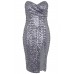 Tfnc Cirilla Silver Sequin Dress