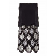 Lace & Beads Sharon Angela Black Embellished Dress