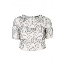 Lace & Beads Opal Cream Top