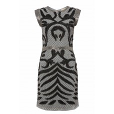 Lace & Beads Malta Grey Embellished Dress